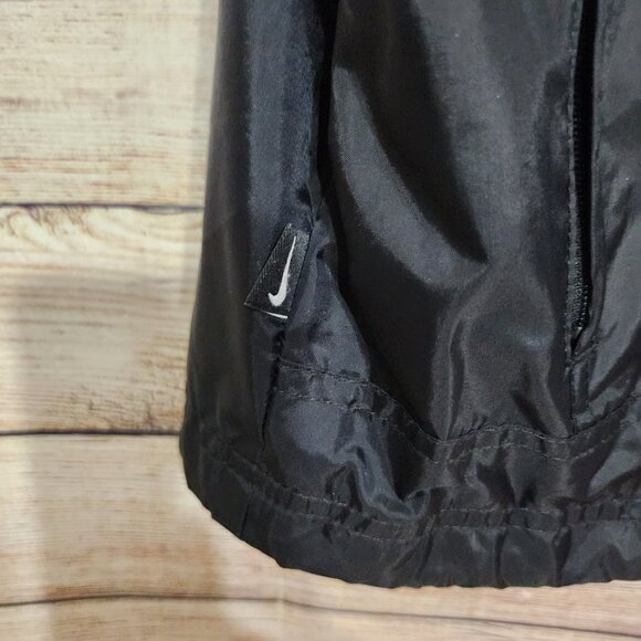 NIKE Windbreaker Jacket RN56323 Black Gray Zipper Men's Size Large Zip Pockets - Picture 6 of 16